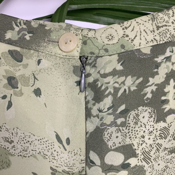 Vintage Laura Green Floral Maxi Long Lined Skirt - Size 8 - Picture 9 of 13